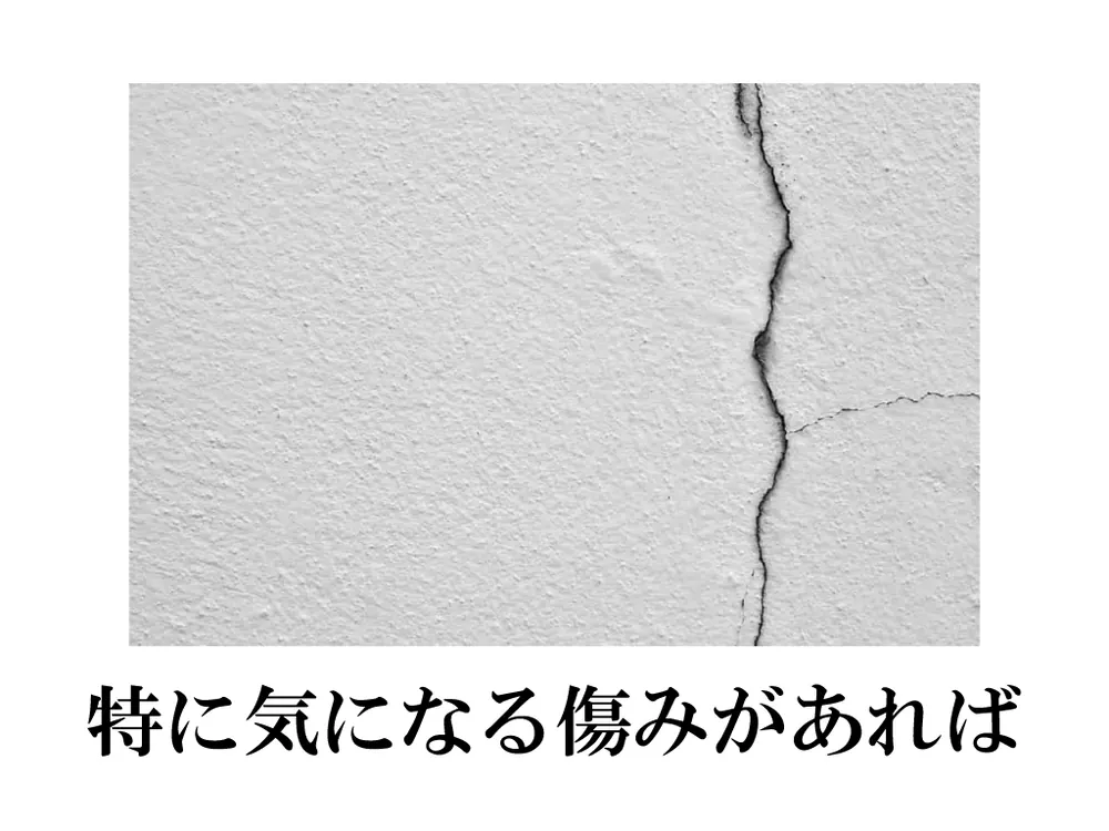 外壁のひび割れなど気になる傷みの写真例