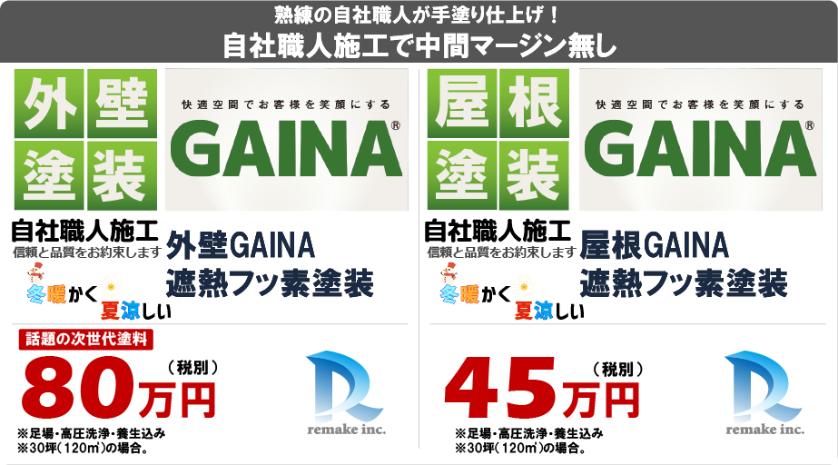 GAINA遮熱フッ素塗装